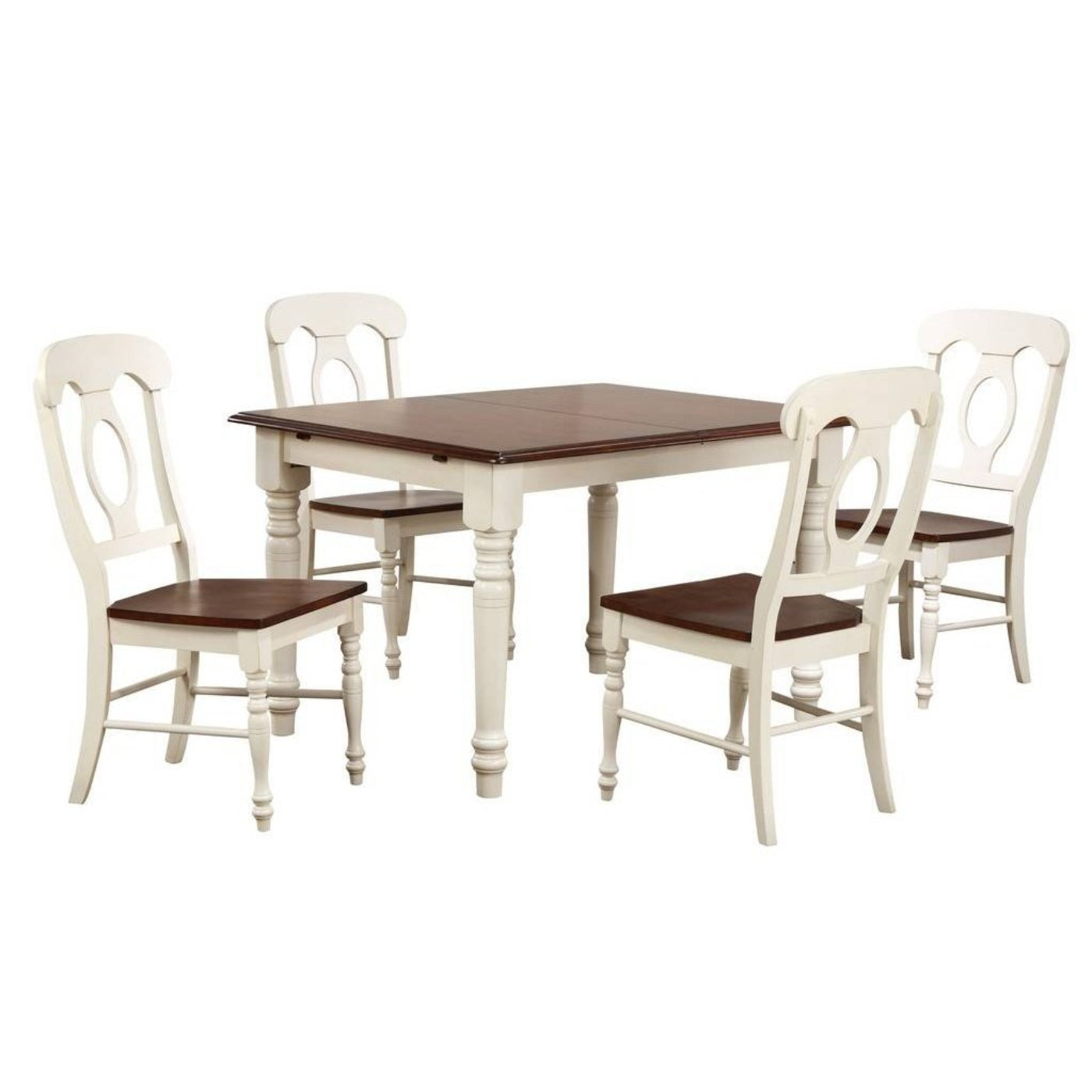 Sunset Trading Andrews 5 Piece 48-60" Rectangular Extendable Dining Set - DLU-ADW3660-C50-AW5PC