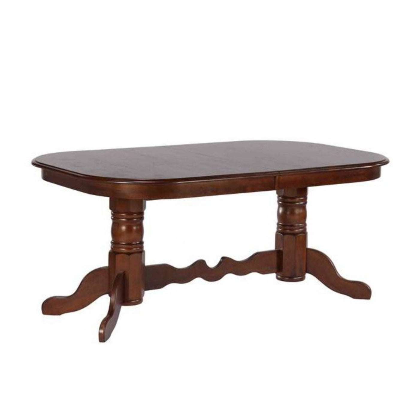 Sunset Trading Andrews 96" Oval Double Pedestal Butterfly Extendable Dining Table | Chestnut Brown | Seats 10 -  DLU-ADW4296-CT