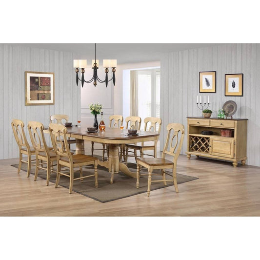 Sunset Trading Brook 96" Oval Double Pedestal Extendable Dining Table | Seats 10 -  DLU-BR4296-PW