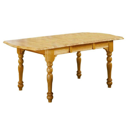 Sunset Trading Oak Selections 5 Piece 72" Rectangular Drop Leaf Extendable Dining Set | Keyhole Windsor Chairs | Seats 8 -  DLU-TDX3472-124S-LO5PC