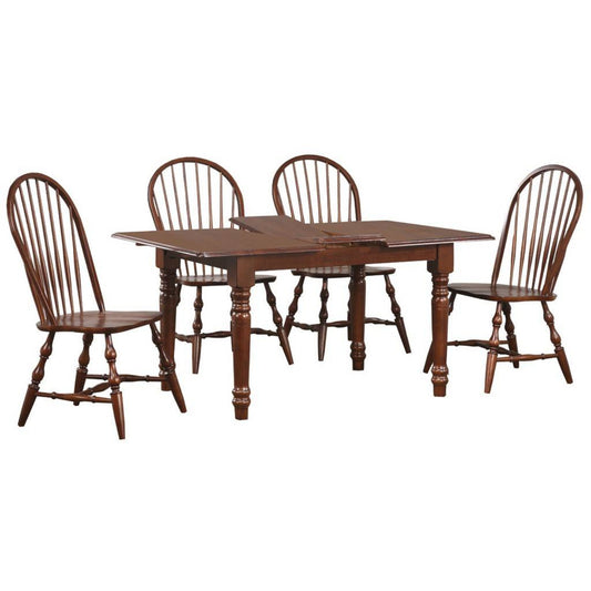 Sunset Trading Andrews 5 Piece 60" Rectangular Extendable Dining Set - PK-ADW3660-C30-CT5P