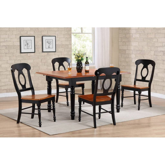 Sunset Trading Selections 5 Piece 60" Rectangular Extendable Dining Set - PK-TLB3660-C50-BCH5P