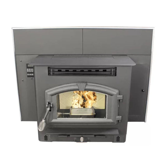 United States Stove Co. 2,000 Sq Ft Multi-Fuel Fireplace Insert Stove with 60 lb Hopper - 1768970213134_492
