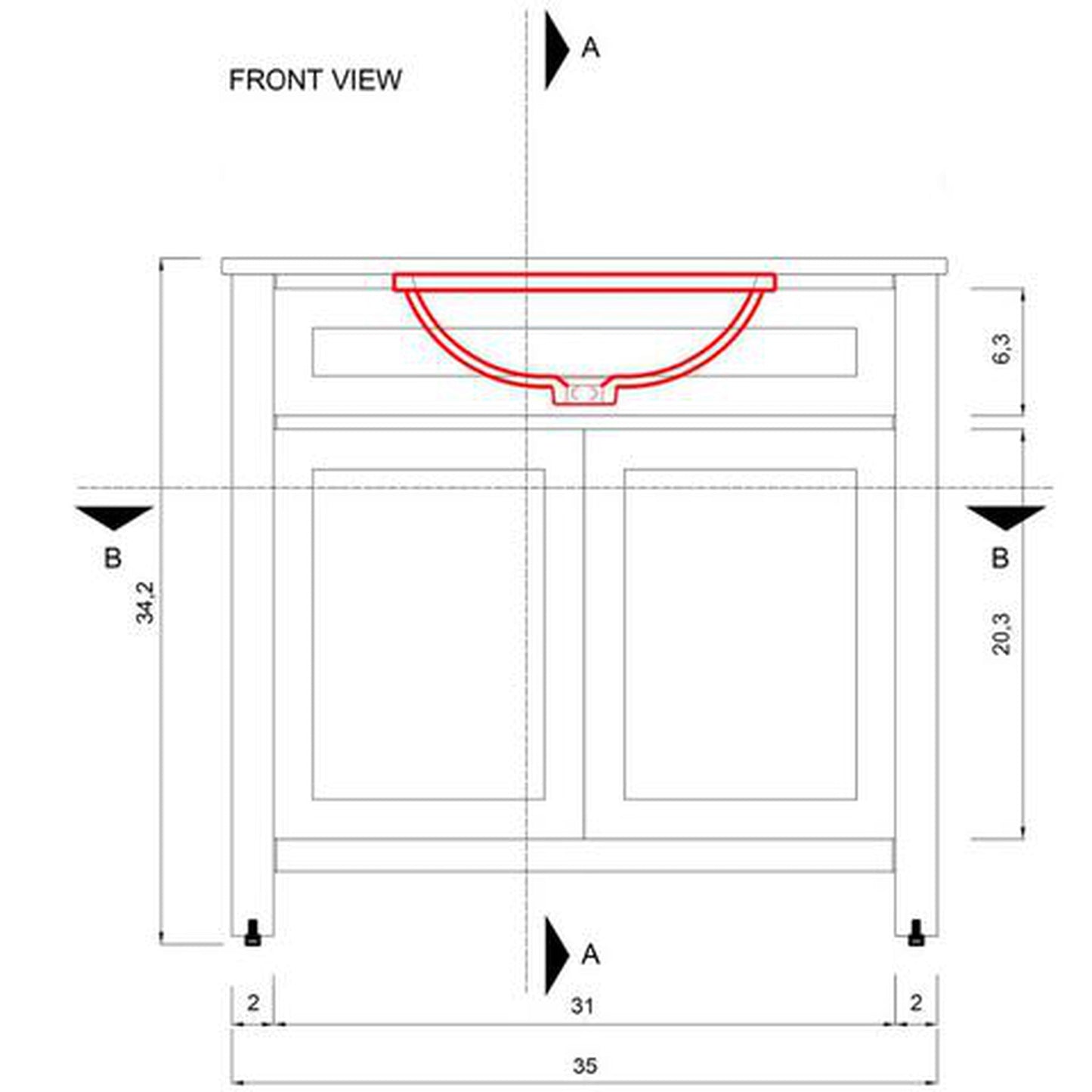 Alya Bath Norwalk 36" Single Blue Freestanding Bathroom Vanity With Drawers, Carrara Marble Top and Ceramic Sink and Wall Mounted Mirror - HE-101-36-DR-B-CWMT + HE-101/102-36-B-M