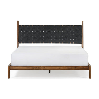 Union Home Cove King Bed - Black Leather -  BDM00061