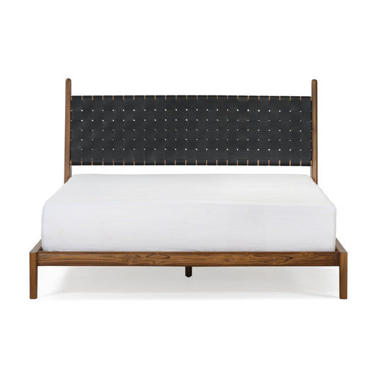 Union Home Cove King Bed - Black Leather -  BDM00061