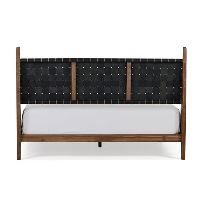 Union Home Cove King Bed - Black Leather -  BDM00061