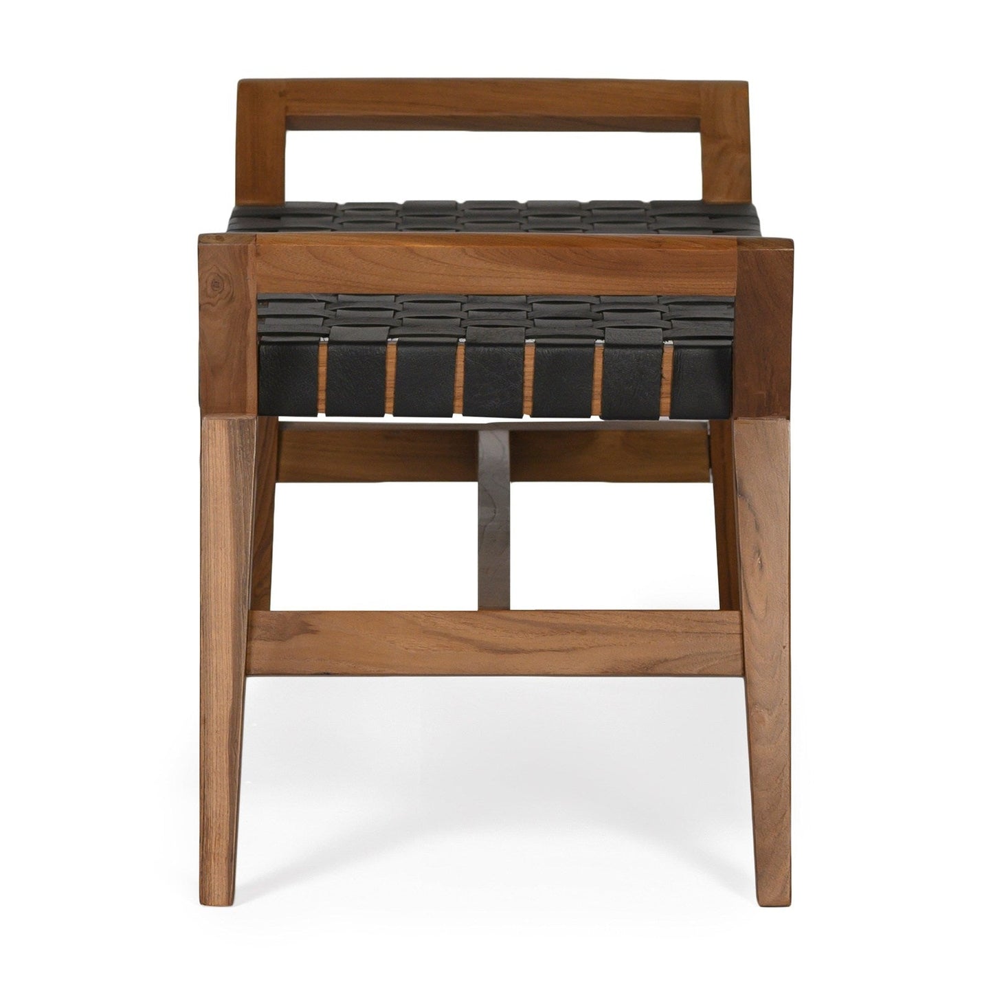 Union Home Cove Bench - Black Leather -  BDM00070