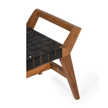 Union Home Cove Bench - Black Leather -  BDM00070