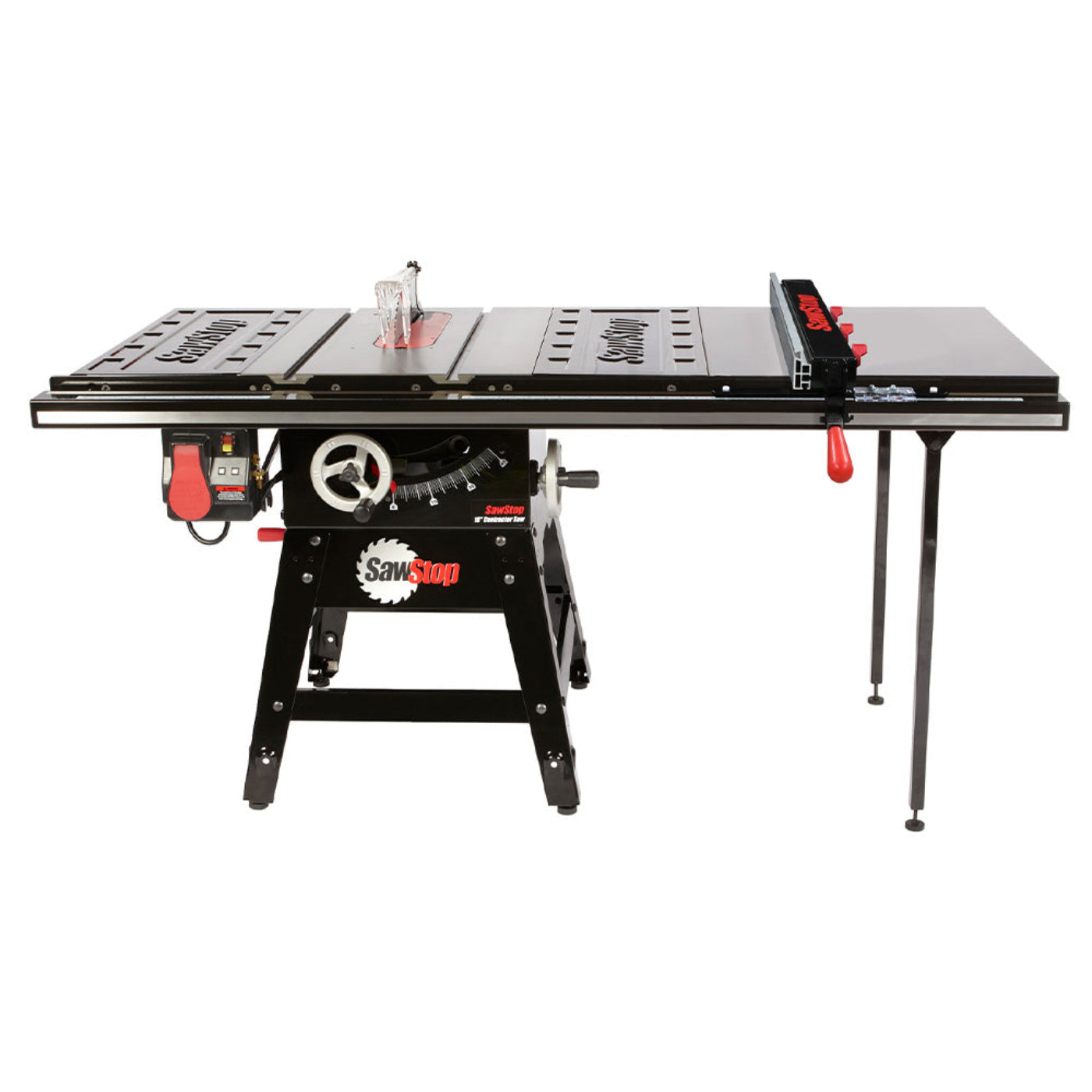 SawStop 1.75HP Contractor Saw w/36" T-Glide Advance Fence, Rails & Extension Table - CNS175-ATGP36