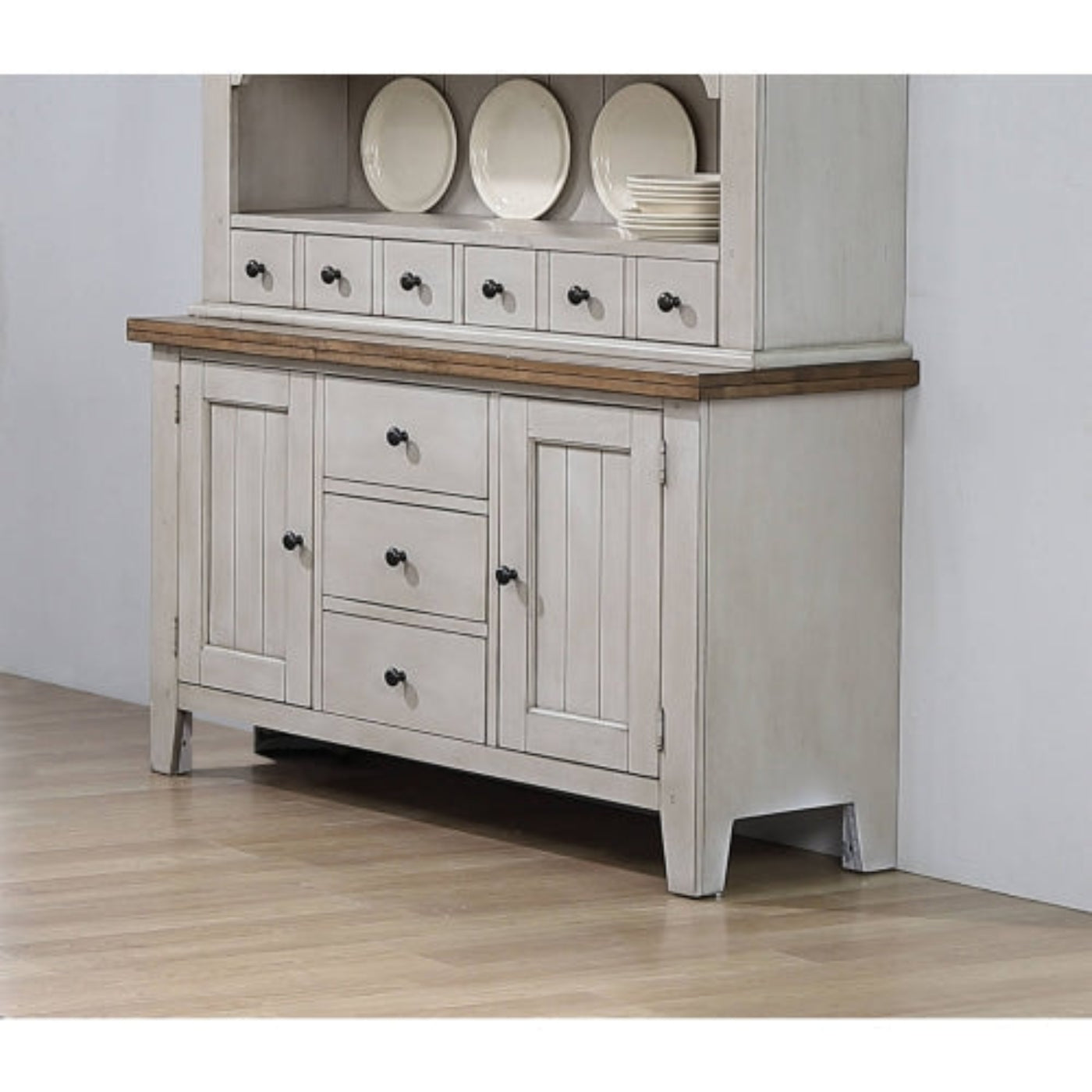 Sunset Trading Country Grove Buffet | Distressed Gray and Brown Wood -   DLU-CG-BUF-GO