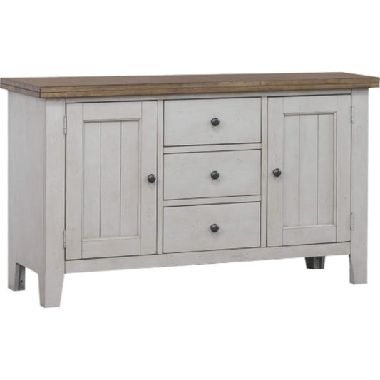 Sunset Trading Country Grove Buffet | Distressed Gray and Brown Wood -   DLU-CG-BUF-GO