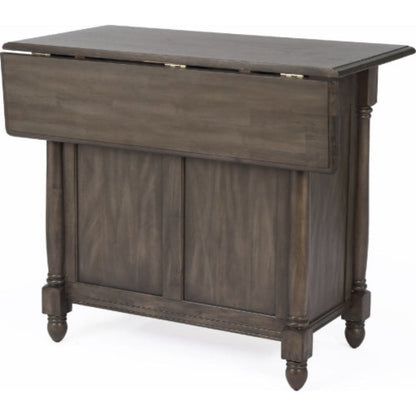 Sunset Trading Shades of Gray Drop Leaf Kitchen Island -   DLU-KI-4222-AG