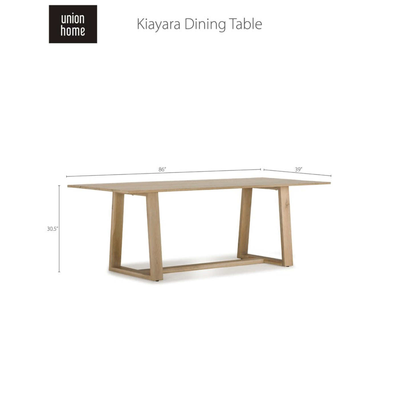 Union Home Kiayara Dining Table -  DIN00201