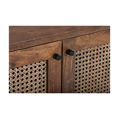 Union Home Mod Sideboard Rattan In Porto Dark Finish  - LVR00251