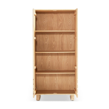 Union Home Array Large Oak Wood Cabinet In Natural Oil Finish  - LVR00618