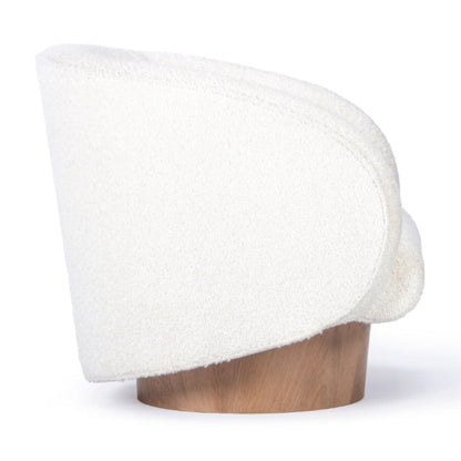 Union Home Rotunda Chair - White Boucle -  LVR00748