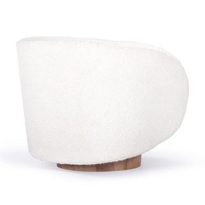 Union Home Rotunda Chair - White Boucle -  LVR00748