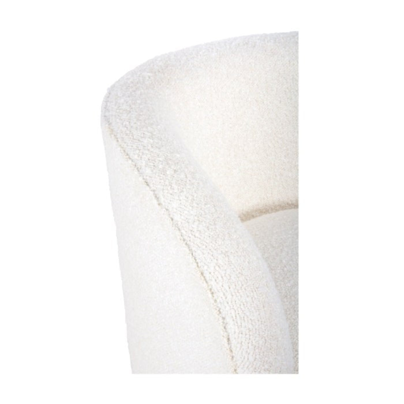 Union Home Rotunda Chair - White Boucle -  LVR00748