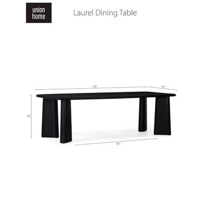 Union Home Laurel Dining Table - Charcoal -  DIN00097