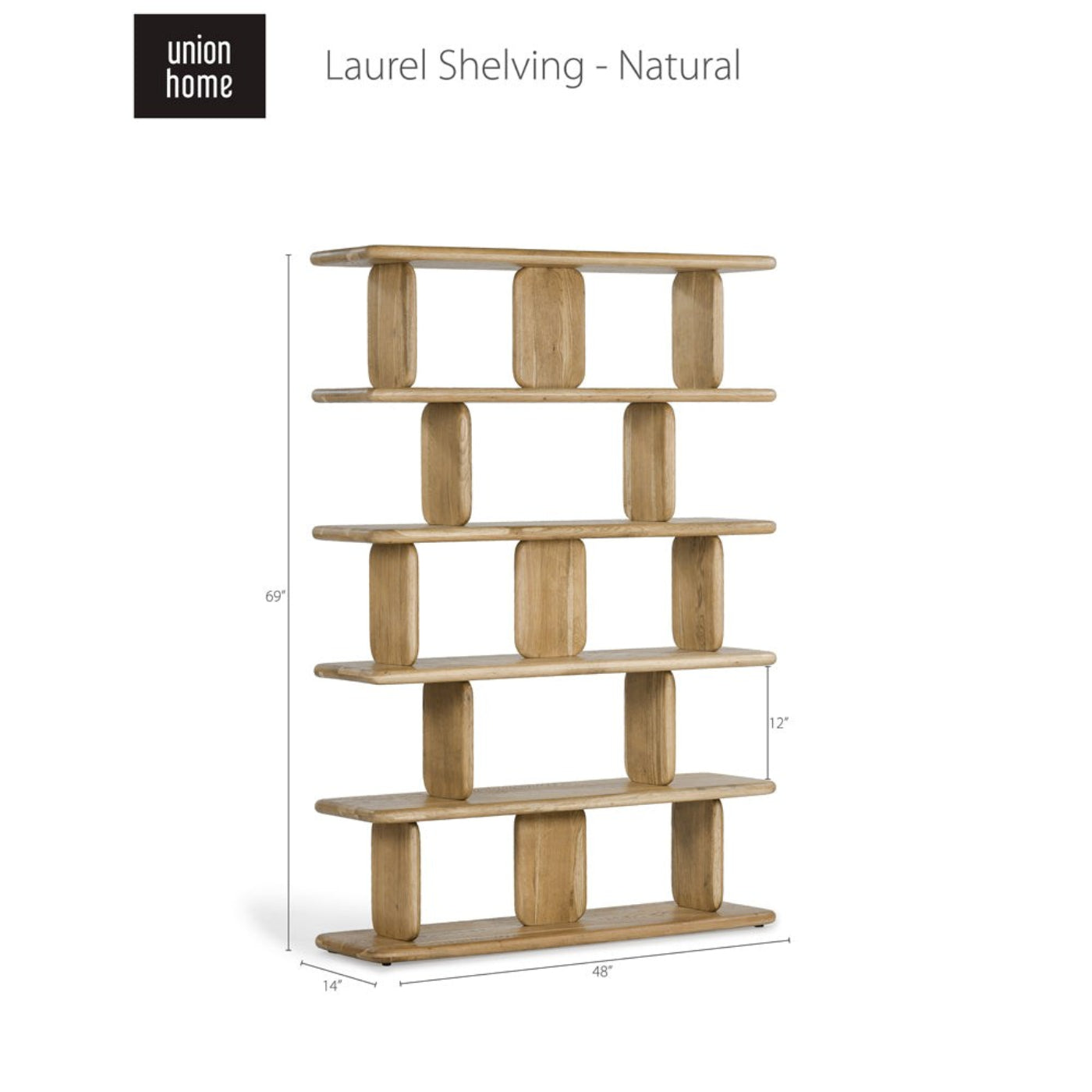 Union Home Laurel Shelving - Natural  - LVR00334
