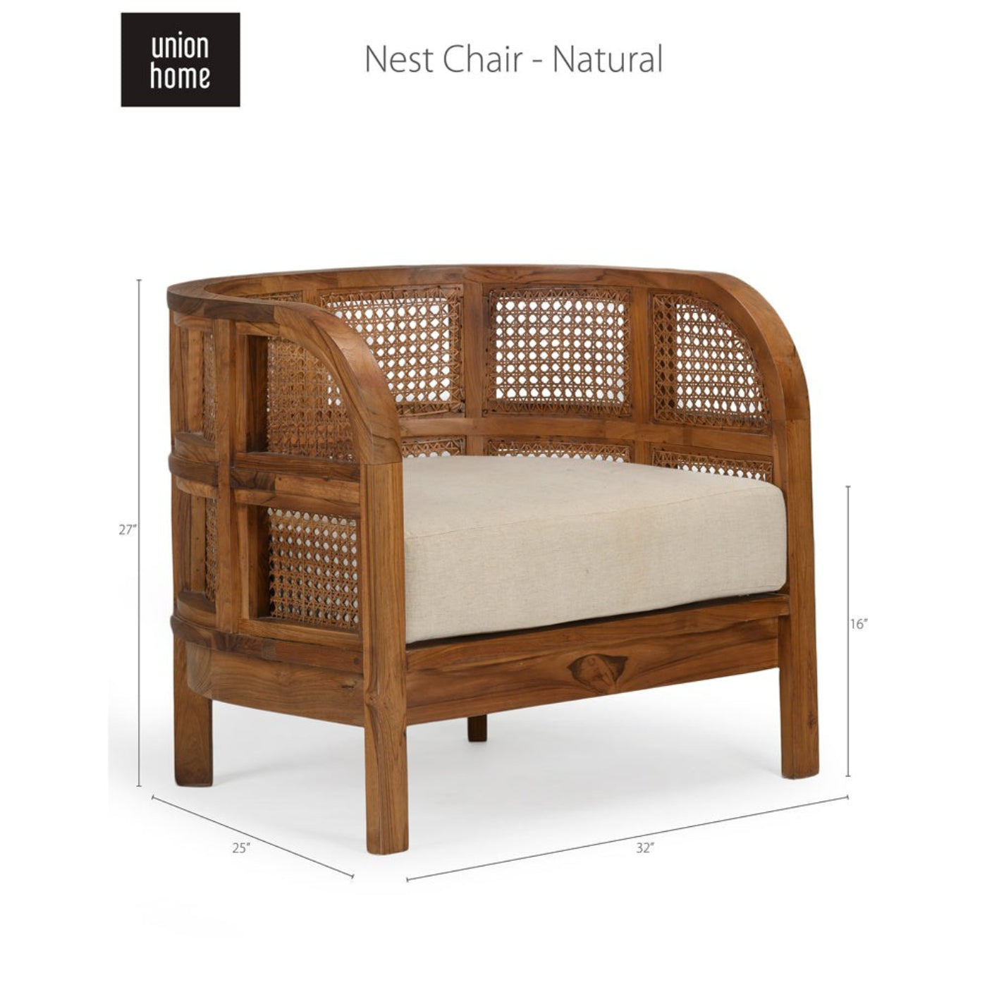 Union Home Nest Chair - Natural -  LVR00094