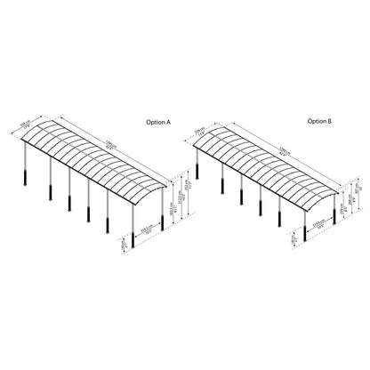 Palram - Canopia | Arcadia Alpine RV Carport 12x42x11.5 ft - HG9129