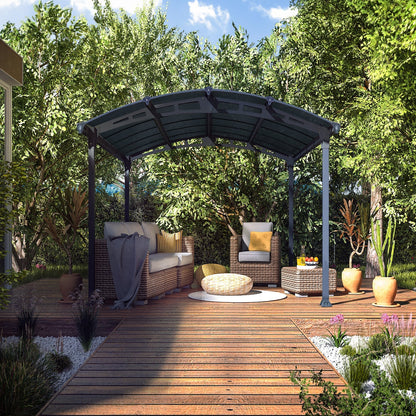 Palram - Canopia | Tucson 4300 12x14 Ft Gazebo - Gray - HG9161