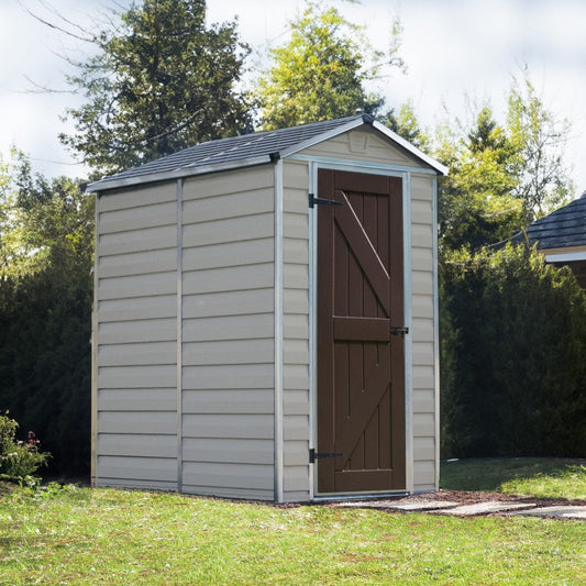 Palram - Canopia | SkyLight  Polycarbonate Storage Shed -4x6 ft Tan - HG9604T