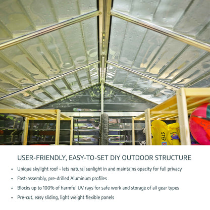Palram - Canopia | SkyLight Polycarbonate Storage Shed - 6' Wide - HG9603T