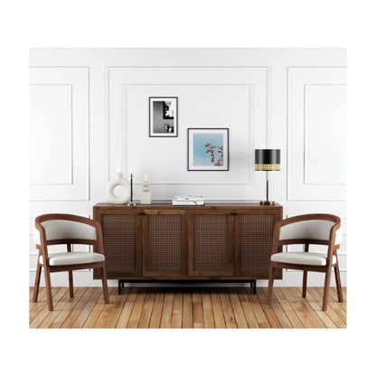 Union Home Mod Sideboard Rattan In Porto Dark Finish  - LVR00251