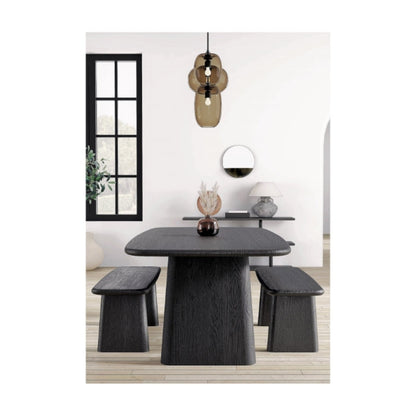 Union Home Laurel Dining Bench - Charcoal  - DIN00152