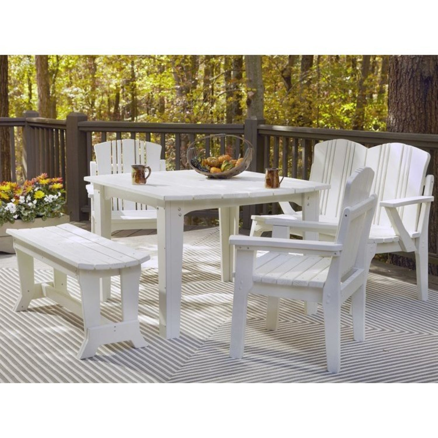 Uwharrie Chair Carolina Preserves Wood Bench with Back C072 -   C073, or C074