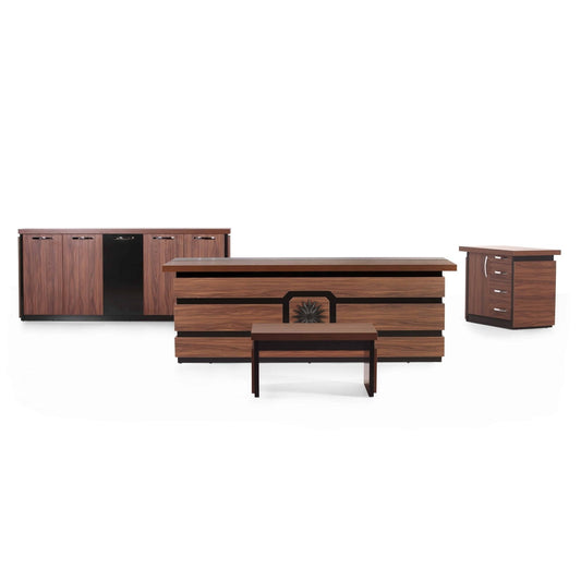 Casa Mare ARMA 79″ Modern Home & Office Furniture Desk Rustic Brown & Black - ARMA-79WB-S