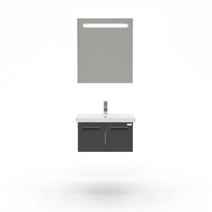 Casa Mare Aspe 32" Bathroom Vanity and Ceramic Sink Combo with LED Mirror - Aspe80GB-32