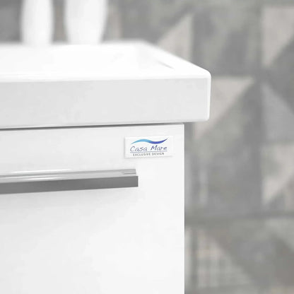 Casa Mare Aspe 24" Bathroom Vanity and Ceramic Sink Combo with LED Mirror - Aspe60GB-24