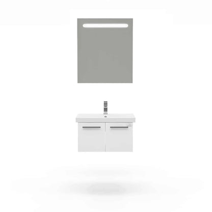 Casa Mare Aspe 24" Bathroom Vanity and Ceramic Sink Combo with LED Mirror - Aspe60GB-24