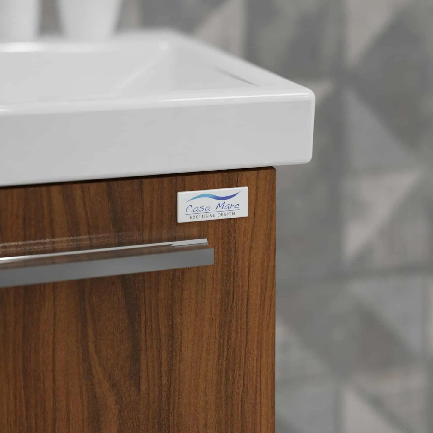 Casa Mare Aspe 24" Bathroom Vanity and Ceramic Sink Combo with LED Mirror - Aspe60GB-24