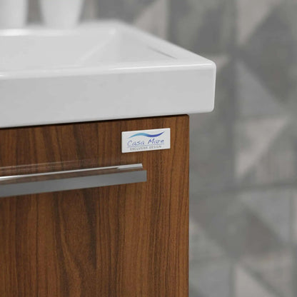 Casa Mare Aspe 32" Bathroom Vanity and Ceramic Sink Combo with LED Mirror - Aspe80GB-32