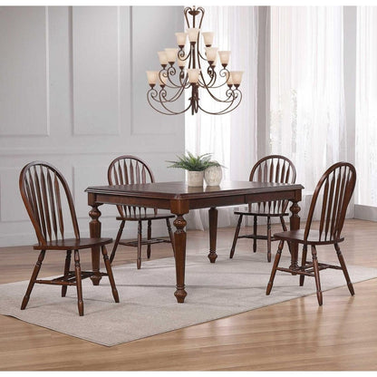 Sunset Trading Andrews 5 Piece 76" Rectangular Extendable Dining Set - DLU-ADW4276-820-CT5P