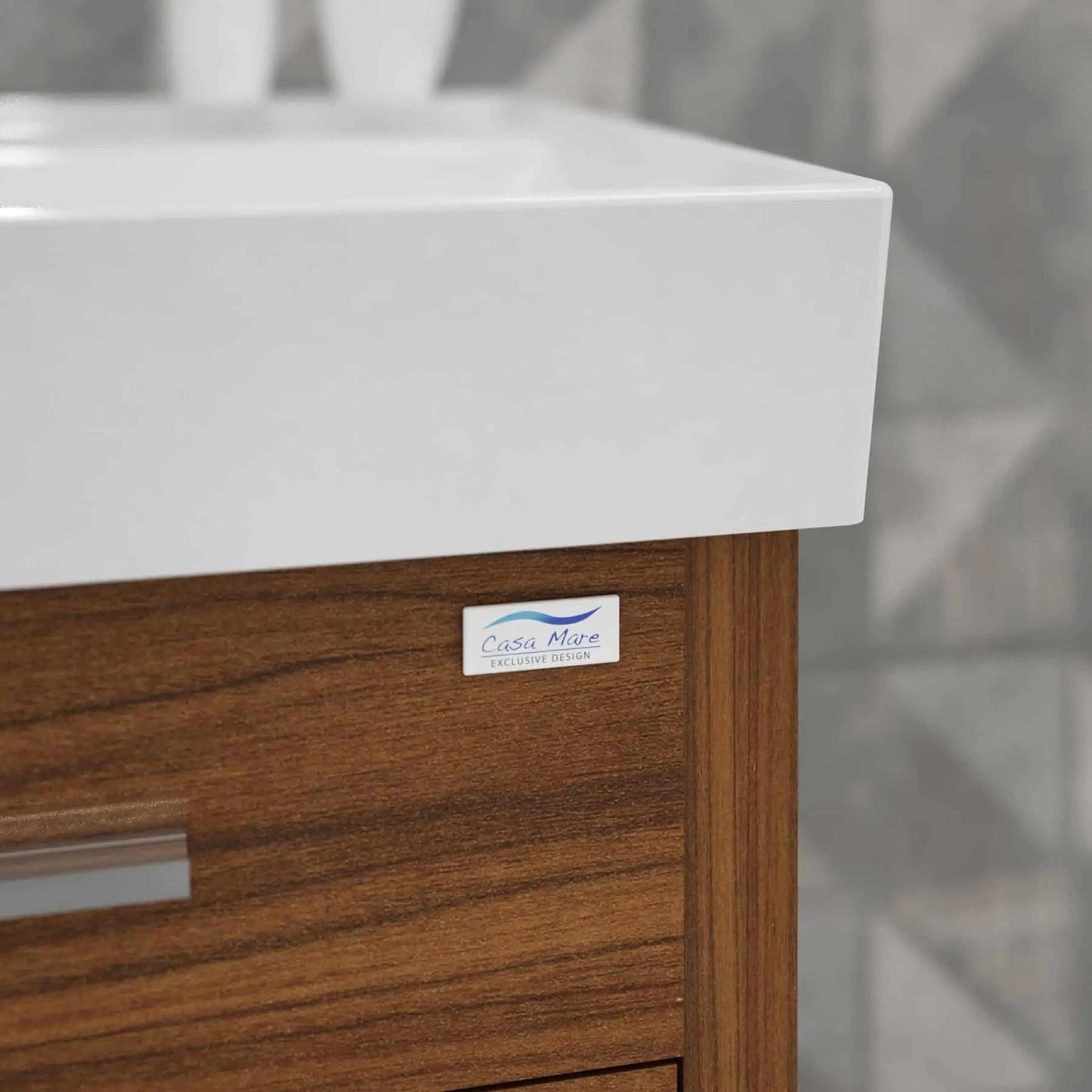 Casa Mare Domenico 24" Bathroom Vanity and Ceramic Sink Combo with LED Mirror - Domenico60GG-24