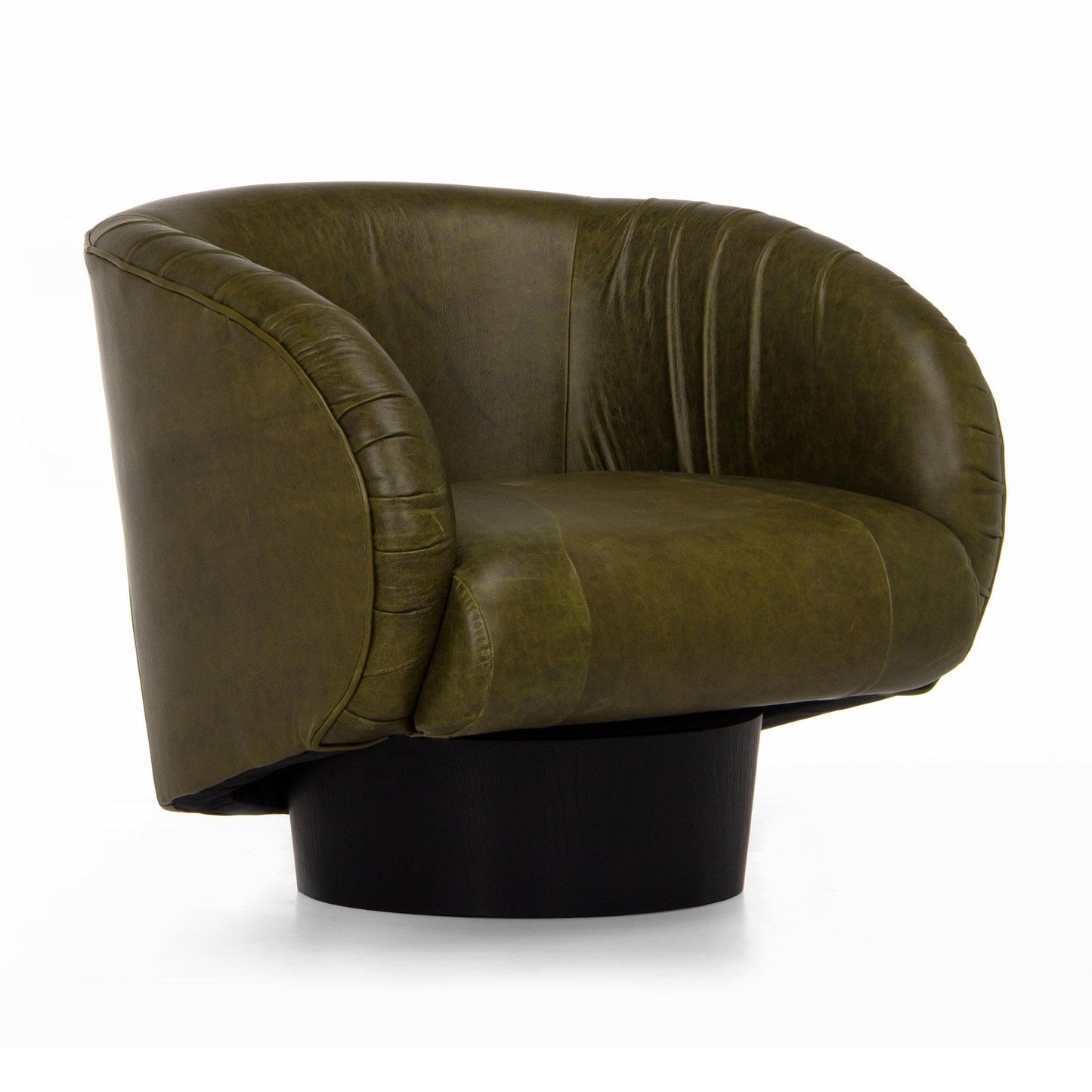 Union Home Rotunda Chair - Green Leather  - LVR00677