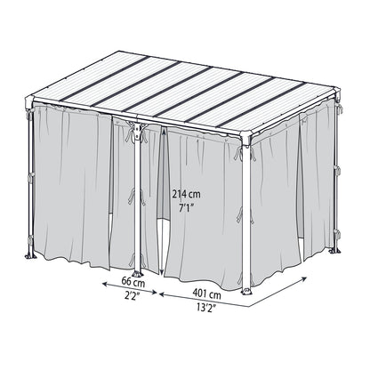Palram - Canopia | Milano 4300/Martinique 5000 Gazebo Netting S - HG1069et