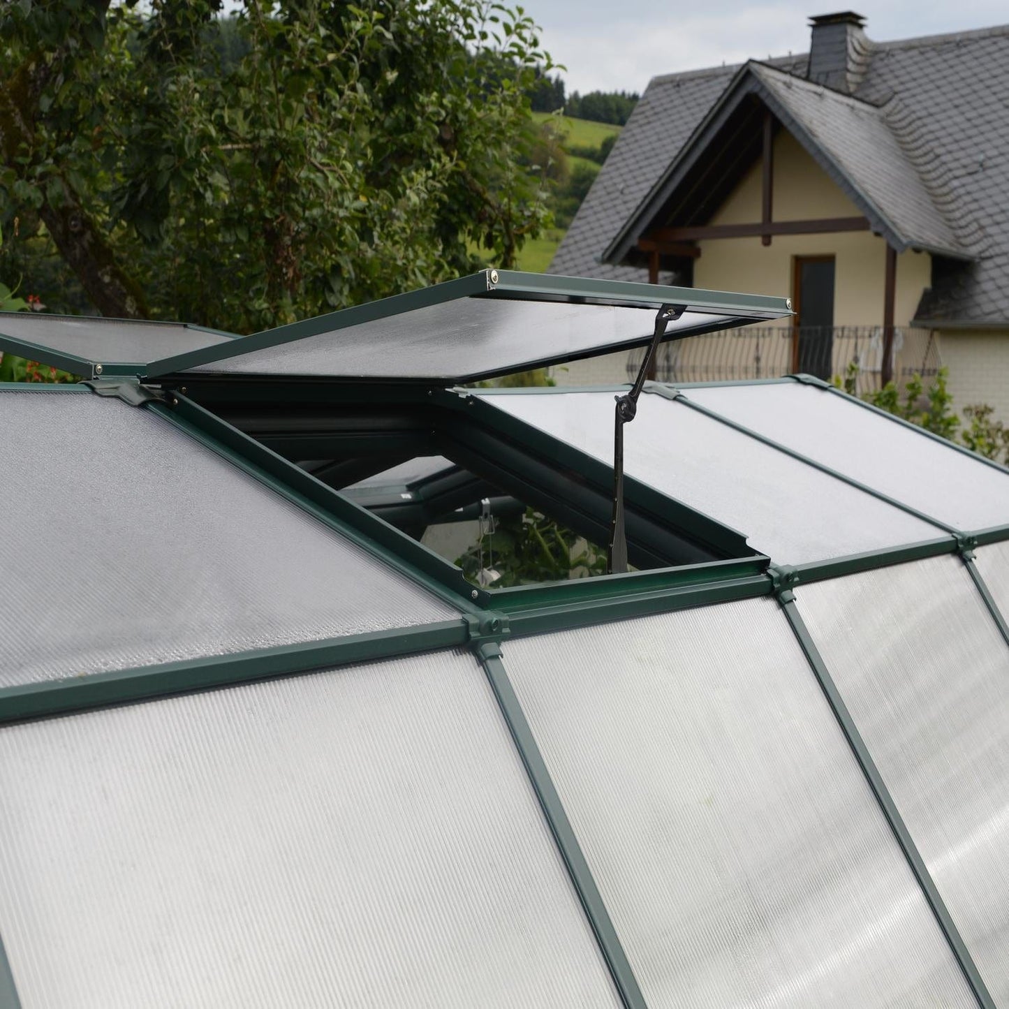 Palram - Canopia | Prestige 8x8 ft Clear Greenhouse Kit Package With 0.8mm Polycarbonate Glazing - HG7308C