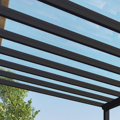 Palram - Canopia | Stockholm 11x24 ft Patio Cover - Gray/Clear - HG9463