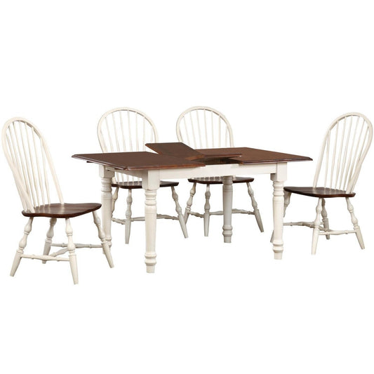 Sunset Trading Andrews 5 Piece 48-60" Rectangular Extendable Dining Set - DLU-TLB3660-C30-AW5PC