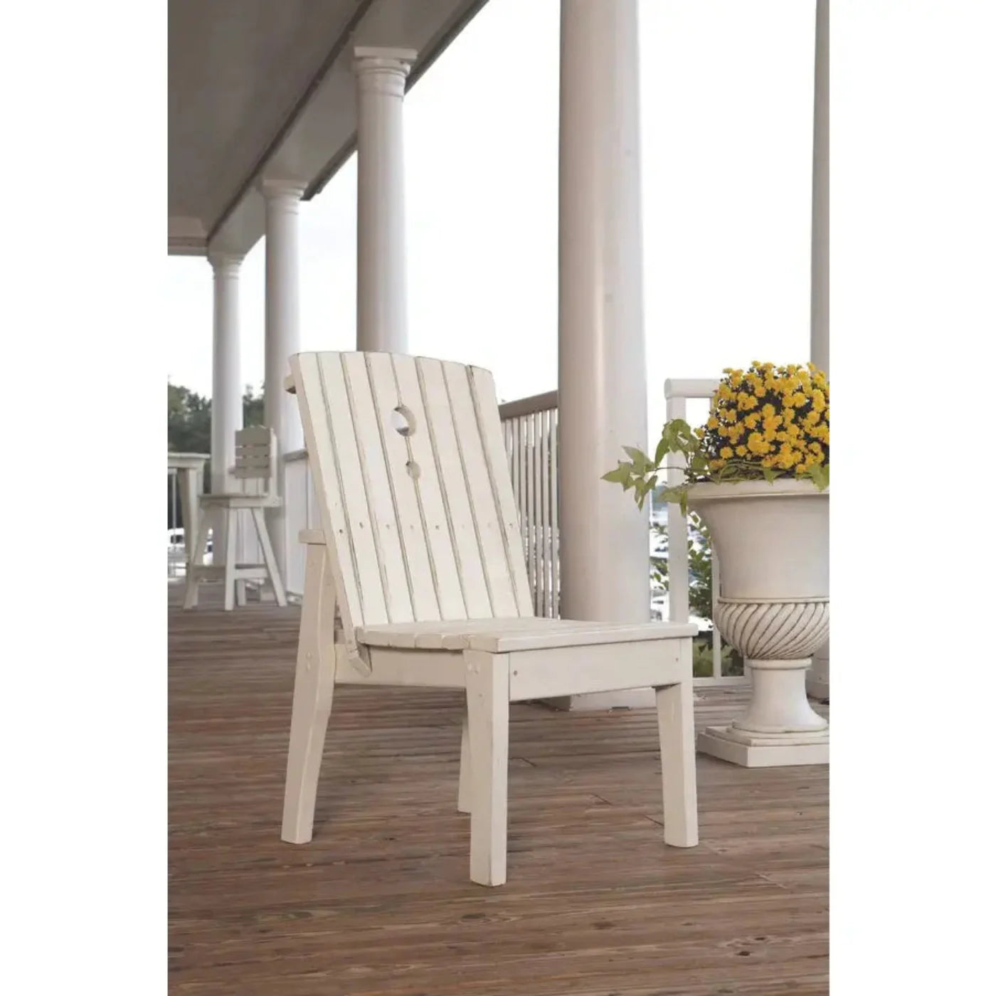 Uwharrie Chair Behren Wood Adirondack Dining Arm Chair  - B075