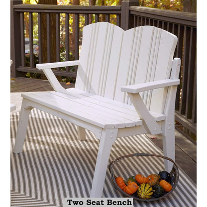 Uwharrie Chair Carolina Preserves Wood Bench with Back C072 -   C073, or C074