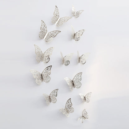 12Pcs 3D Hollow Butterfly Wall Sticker