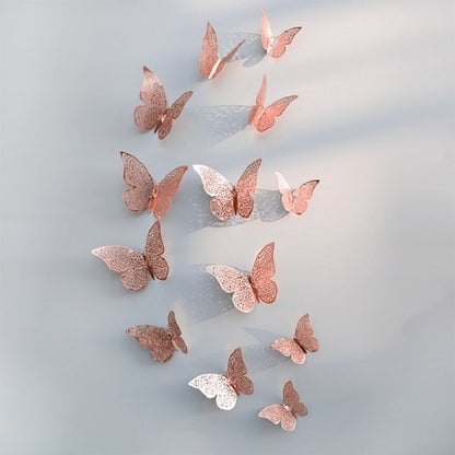 12Pcs 3D Hollow Butterfly Wall Sticker